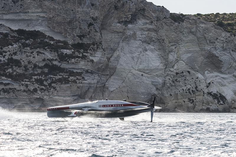 Luna Rossa (ITA) launches and tow tests - Cagliari, Sardinia - May 20, 2026 - photo © Luna Rossa Recon