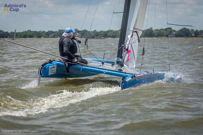 Micky Todd, the Classic Division winner at the A Cat Admiral's Cup 2022 photo copyright Gordon Upton / www.guppypix.com taken at Houston Yacht Club and featuring the A Class Catamaran class