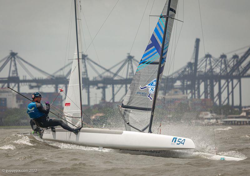 Looking ahead to the 2022 A-Class Cat European Championships - Hoping to build on his Worlds 6th finish in May, Emmanuel Dode hopefully still on form despite becoming a father again photo copyright Gordon Upton / www.guppypix.com taken at  and featuring the A Class Catamaran class
