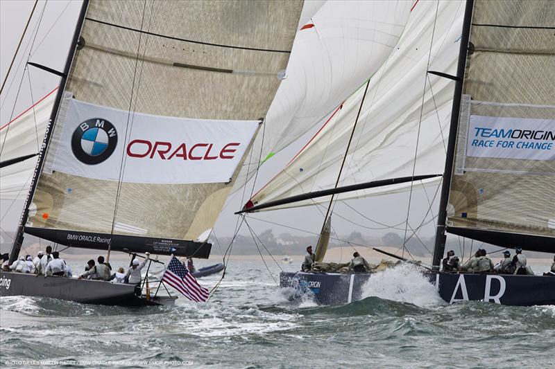 Final day of racing in the 1851 Cup during Cowes Week photo copyright Gilles Martin-Raget / BMW ORACLE Racing taken at  and featuring the ACC class