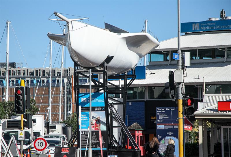 The 1988 America's Cup Challenger is also permanent display in the America's Cup Village - photo © Richard Gladwell