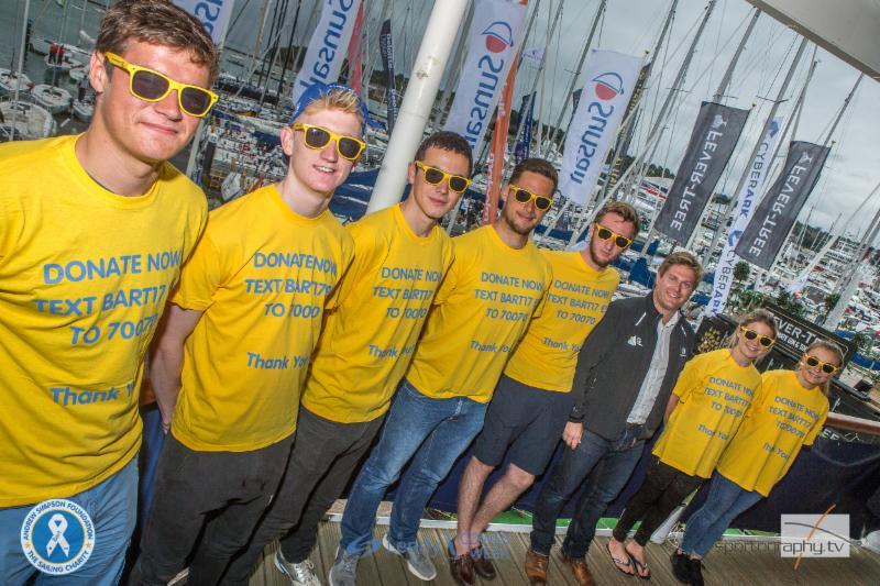 Young sailing talent in Cowes today and ready to spread the word about the Andrew Simpson Foundation far and wide photo copyright www.sportography.tv taken at Cowes Combined Clubs and featuring the  class