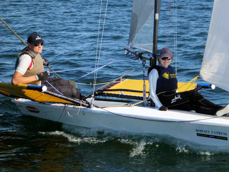  Daniel Watson and Josie Roper are 3rd in Division 2 at the Australian University Fleet Racing Championship photo copyright Ajay Rau taken at Royal Prince Alfred Yacht Club and featuring the B14 class