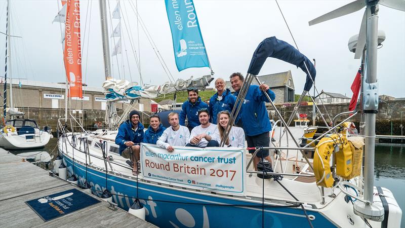 Luke Patience with the leg four crew of the Ellen MacArthur Cancer Trust Round Britain 2017 photo copyright Ellen MacArthur Cancer Trust taken at  and featuring the Beneteau class
