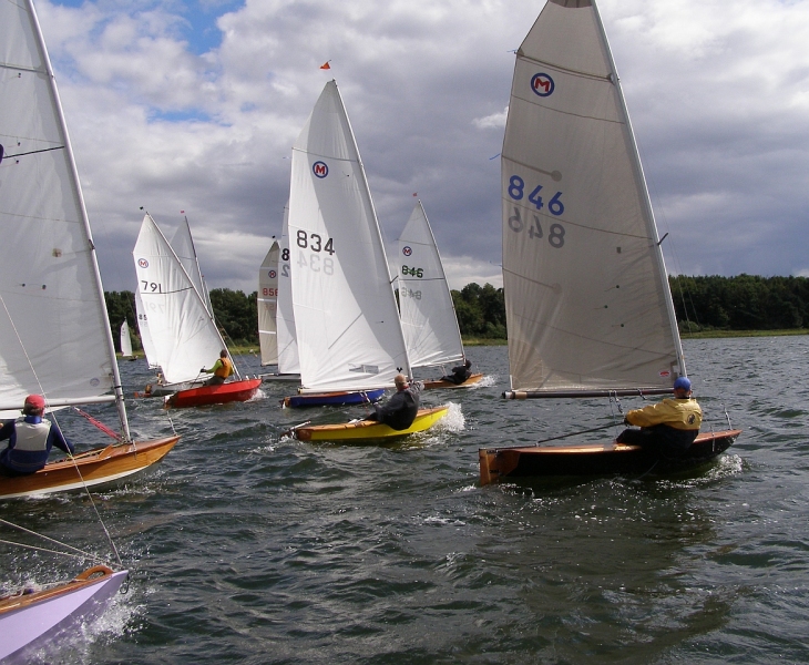 Start of race 3 at the National Champs photo copyright Karen Collyer taken at Northampton Sailing Club and featuring the British Moth class