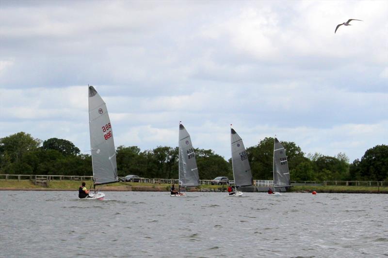 Racing in the British Moth open meeting at Earlswood Lakes photo copyright James Patterson taken at Earlswood Lakes Sailing Club and featuring the British Moth class