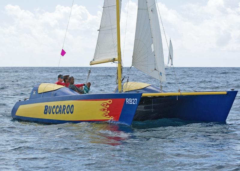 Buccaroo during the Mount Gay Round Barbados Coastal Race Series 2015 photo copyright Peter Marshall / MGRBR taken at Barbados Cruising Club and featuring the Catamaran class