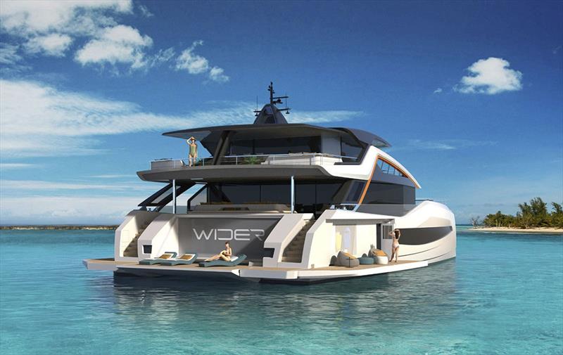 Widercat 92 stern photo copyright Wider Yachts taken at  and featuring the Catamaran class