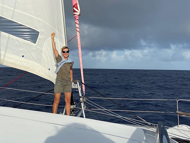 Sailing to the Gambier archipelago photo copyright Renate Klocke taken at  and featuring the Catamaran class