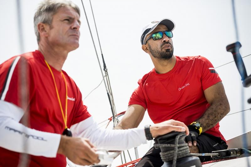 Sidney Gavignet and Fahad Al Hasni prepare for the Transat Jacques Vabre from Le Havre to Brazil photo copyright Vincent Curutchet taken at Oman Sail and featuring the Class 40 class