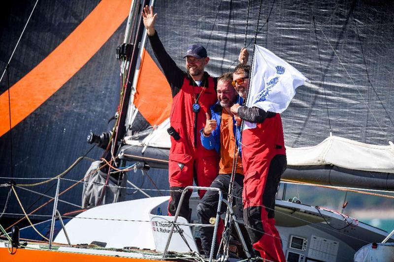 First Class40 to complete the 1,800nm non-stop Sevenstar Round Britain & Ireland Race - James McHugh's Tquila:  James McHugh, Alister Richardson, Brian Thompson photo copyright James Tomlinson / RORC taken at Royal Ocean Racing Club and featuring the Class 40 class