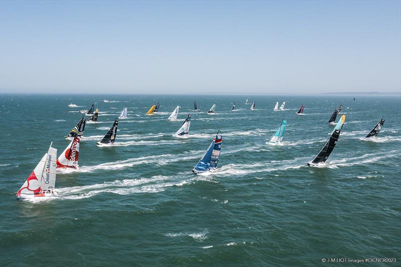 The 14th edition of the CIC Normandy Channel Race starts photo copyright Jean-Marie LIOT Images #CICNCR2023 taken at  and featuring the Class 40 class