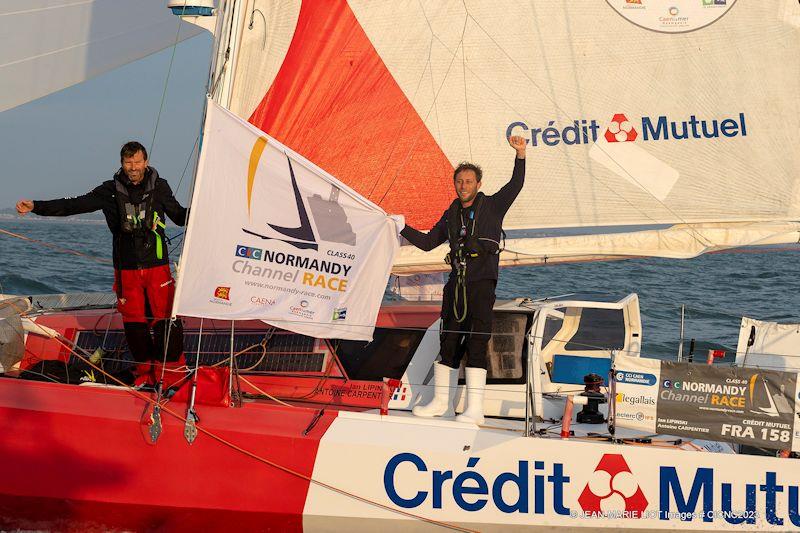 Crédit Mutuel takes second in the CIC Normandy Channel Race photo copyright Jean-Marie Liot taken at  and featuring the Class 40 class