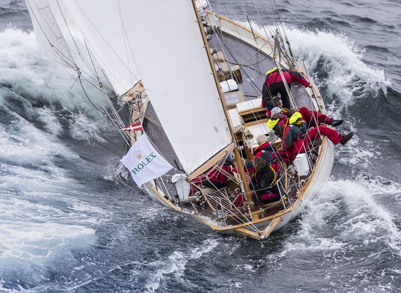 Stormy Weather (S&S 53 yawl) during the Rolex Fastnet Race photo copyright Rolex / Kurt Arrigo taken at  and featuring the Classic Yachts class
