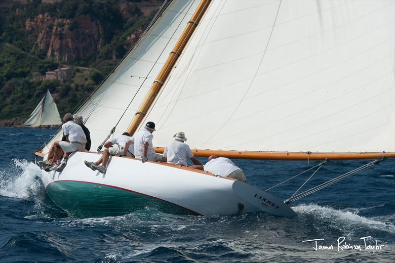 Linnet at the Régates Royales - Trophée Panerai at Cannes photo copyright James Robinson Taylor / www.jrtphoto.com taken at Yacht Club de Cannes and featuring the Classic Yachts class
