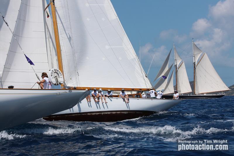 Yachts are sailing in for the 2017 Antigua Classic Yacht Regatta photo copyright Tim Wright / www.photoaction.com taken at  and featuring the Classic Yachts class