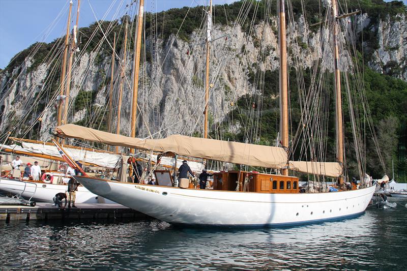 Naema – 128ft built in 2012, inspired by the 1938 Alfred Mylne design Panda photo copyright James Boyd / www.sailingintelligence.com taken at Yacht Club Capri and featuring the Classic Yachts class