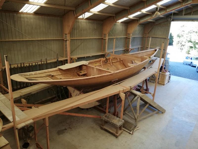 Bulk heads in place as Ida shows off her sweet sheerlines prior to deck beams being fitted photo copyright Classic Yacht Charitable Trust taken at Royal New Zealand Yacht Squadron and featuring the Classic Yachts class