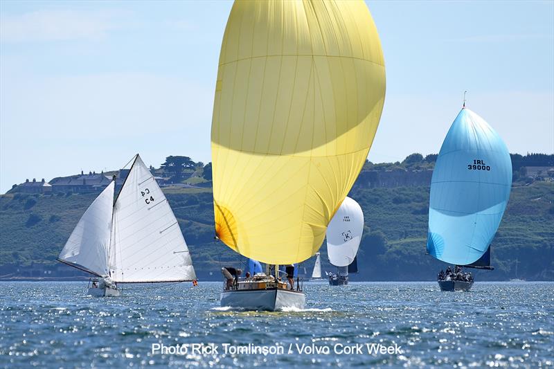 Classics on day 1 of Volvo Cork Week 2022 photo copyright Rick Tomlinson / Volvo Cork Week taken at Royal Cork Yacht Club and featuring the Classic Yachts class