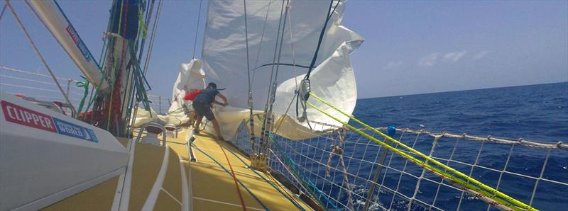 Into the Doldrums during Leg 1 of the The Clipper Race 2017-18 photo copyright Clipper Ventures taken at  and featuring the Clipper 70 class