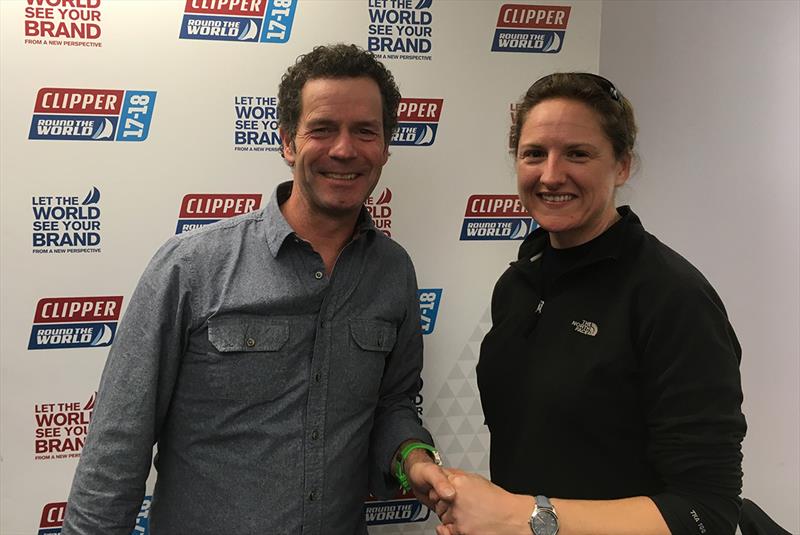 Co-Founder of Elliot Brown, Ian Elliot, with Bex Sims - Clipper Round the World Yacht Race - photo © Clipper Race