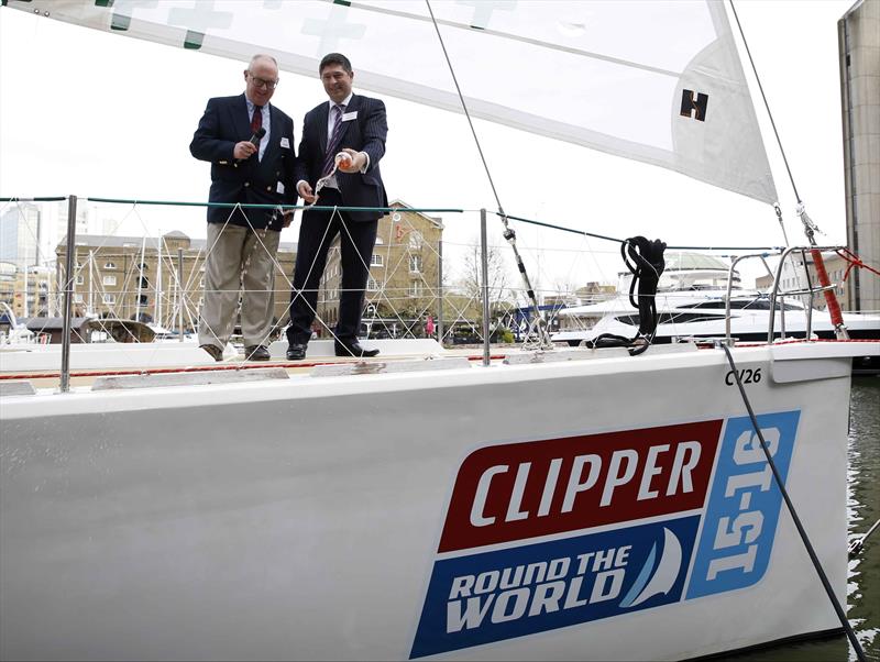 John Hockin VP Marketing PRAXES & Tom Bettle Business Dvelopment manager for Clipper Telemed  at the naming of the Clipper Telemed  photo copyright Paul Harding taken at  and featuring the Clipper Ventures class