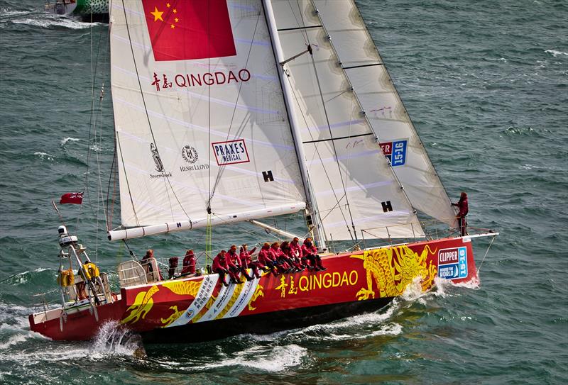 Qingdao in training photo copyright onEdition taken at  and featuring the Clipper Ventures class