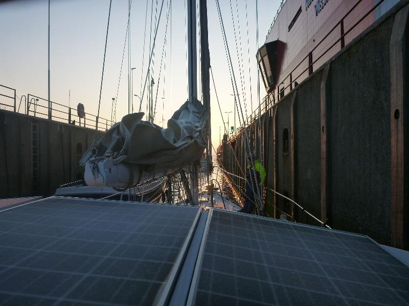 Leaving. Vlissingen Sea Lock photo copyright SV Taipan taken at  and featuring the Cruising Yacht class