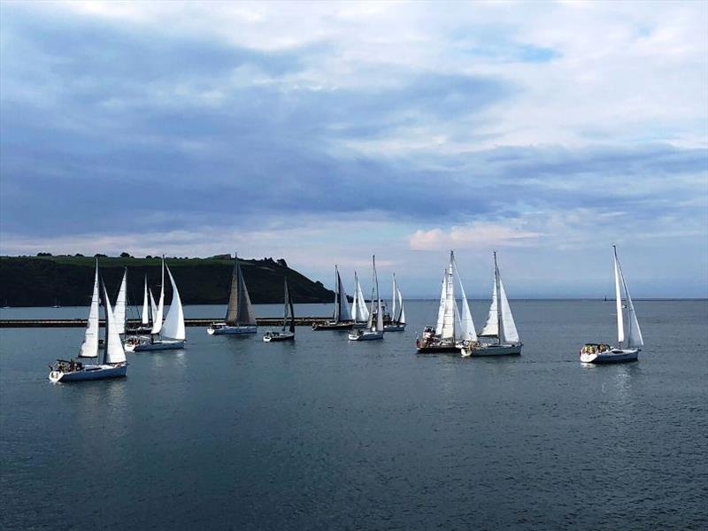 Plymouth Start line leg 1 photo copyright World Cruising Club taken at  and featuring the Cruising Yacht class