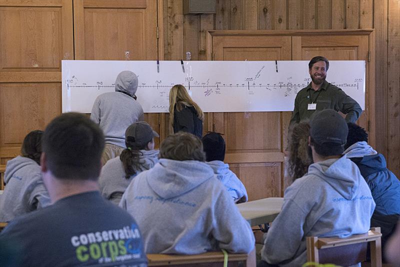 The first cohort of GulfCorps in the classroom during their orientation at Camp Beckwith, Alabama photo copyright Devin Ford / TNC taken at  and featuring the Cruising Yacht class