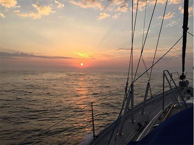 ARC Channel Islands - Beowulf - Channel sunset photo copyright World Cruising taken at  and featuring the Cruising Yacht class