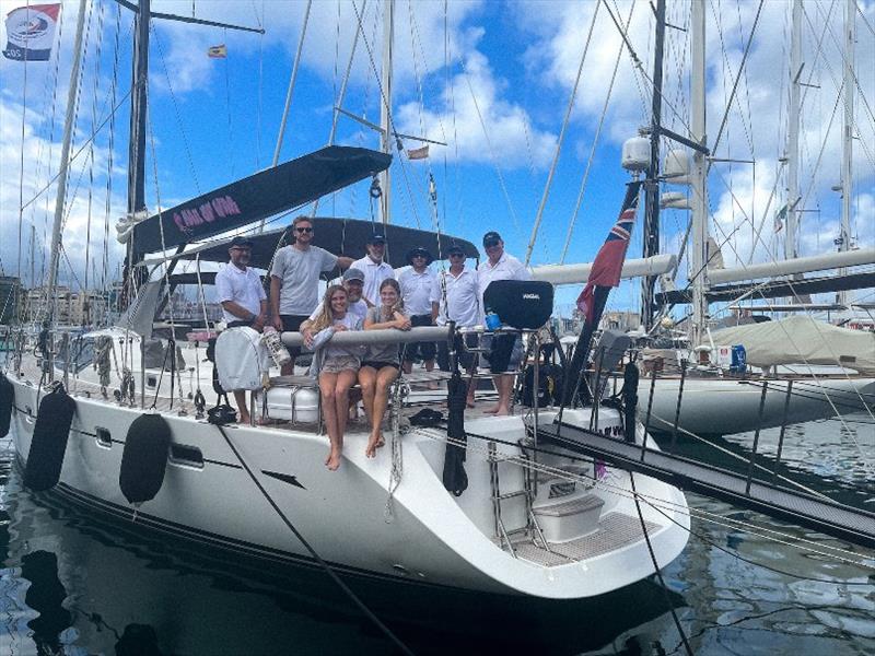 The Oyster Technical Support Team onboard Man of War, an Oyster 655 photo copyright Oyster Yachts taken at  and featuring the Cruising Yacht class