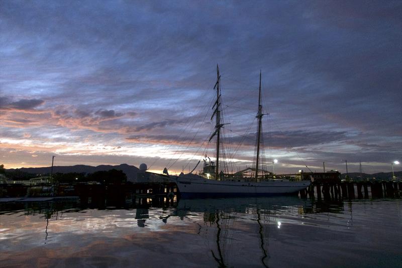 “Matthew Turner”, a beautiful sailing vessel that was recently built here in the Marinship, and is now docked right here. This ship is entirely hand made out of wood by retired and young mariners. This ship was built to teach people about the sea photo copyright Caitlin Maynard taken at  and featuring the Cruising Yacht class