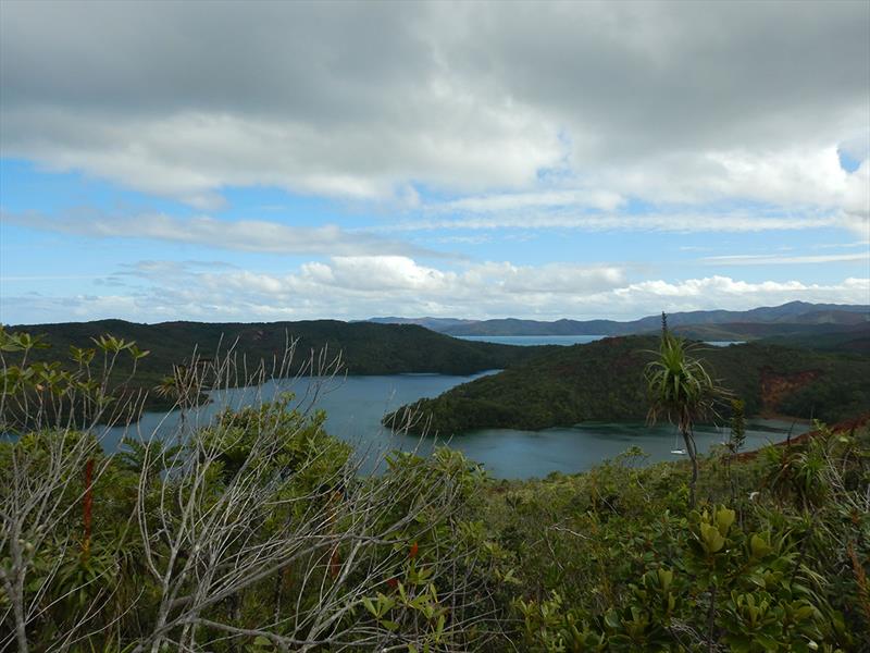 View of Prony Bay – Eye Candy anchored to the right of the Bay - photo © Andrew and Clare Payne / Freedom and Adventure