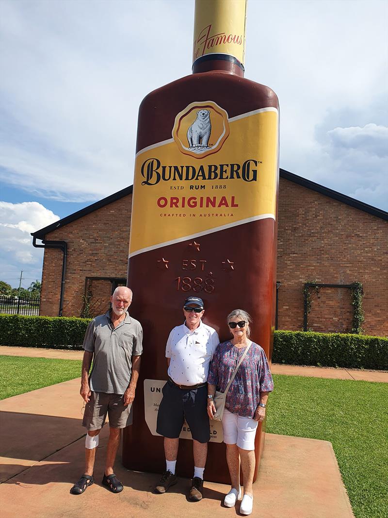 Andrew, Colin, Denise at the Bundy Distillery photo copyright Andrew and Clare Payne / Freedom and Adventure taken at  and featuring the Cruising Yacht class