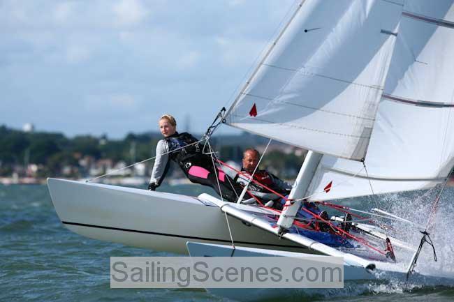 Day 3 of Poole Week sees the good conditions continue photo copyright David Harding / www.sailingscenes.co.uk taken at Poole Yacht Club and featuring the Dart 18 class
