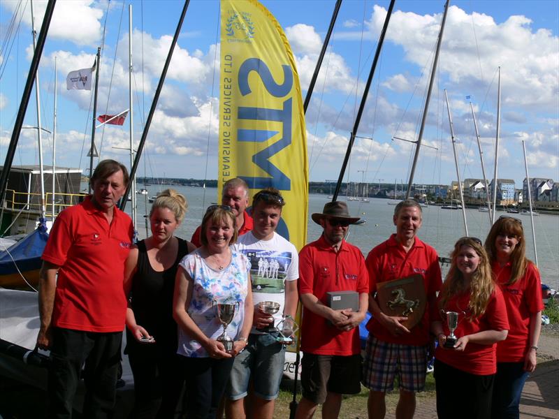 Prizewinners at the Medway Dinghy Regatta 2015 photo copyright Roy Winnett taken at Wilsonian Sailing Club and featuring the Dinghy class