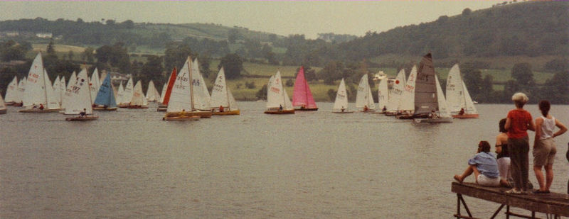 The start of the 1991 Lord Birkett Trophy photo copyright Sue Giles taken at Ullswater Yacht Club and featuring the Dinghy class