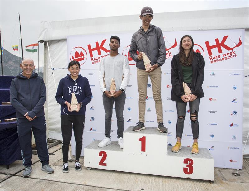 Laser Radial winners, and Peter Cremers, Anglo-Eastern Shipping. Hong Kong Raceweek 2019 photo copyright RHKYC / Guy Nowell taken at Royal Hong Kong Yacht Club and featuring the Dinghy class