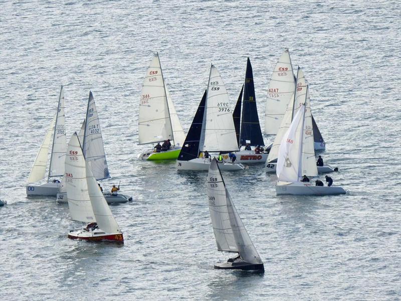 Tight at the bottom mark Elliott 5.9 North Island Championships - Traveller Trophy #3 - Whitianga, June 2022 photo copyright E5.9 Association taken at  and featuring the Elliott 5.9 class