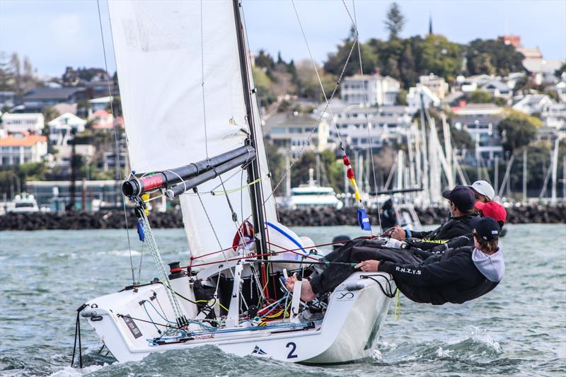 KNOTS racing - Day 2 - Yachting Developments Ltd New Zealand Match Racing Championships - October 4, 2019  photo copyright Andrew Delves taken at Royal New Zealand Yacht Squadron and featuring the Elliott 6m class