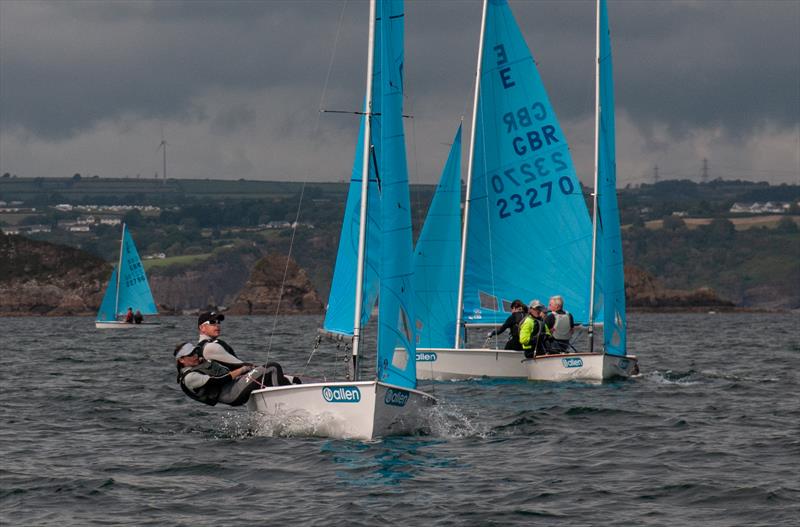 Darren and Hayley, winners of races 1 and 2 on day 1 of the Enterprise Nationals at Tenby photo copyright Alistair Mackay taken at Tenby Sailing Club and featuring the Enterprise class