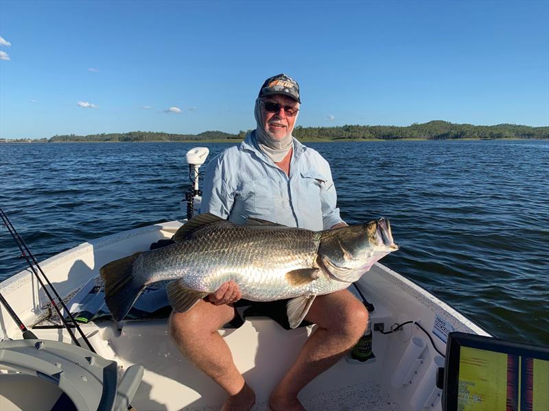 Darryl managed to tempt a bite from this 112cm Mondy barra photo copyright Fisho's Tackle World taken at  and featuring the Environment class