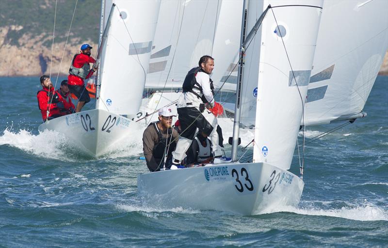 Etchells World Championship in Hong Kong practice race photo copyright Hong Kong Etchells / Guy Nowell taken at Royal Hong Kong Yacht Club and featuring the Etchells class