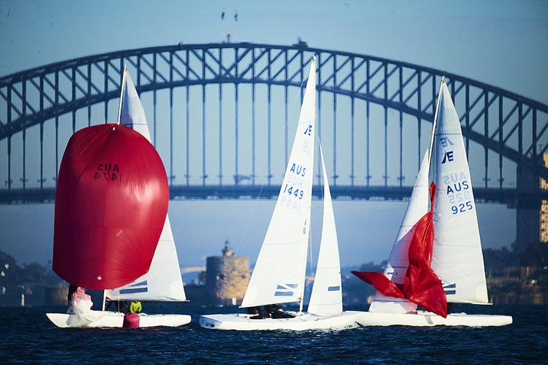 ‘The Coathanger' and part of the Etchells fleet photo copyright David Mandelberg taken at Royal Sydney Yacht Squadron and featuring the Etchells class