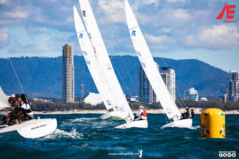 Busy bottom marks - 2022 Gold Coast and Australasian Etchells Championship photo copyright Nic Douglass @sailorgirlhq taken at  and featuring the Etchells class