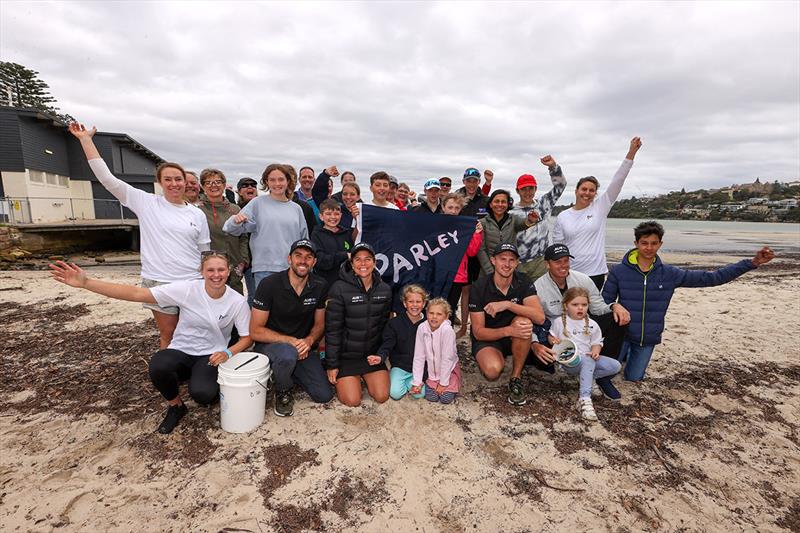 The Australia SailGP Team join local children at the Parley Ocean School at Woollahra Sailing Club ahead of Australia Sail Grand Prix presented by KPMG photo copyright David Gray for SailGP taken at  and featuring the F50 class