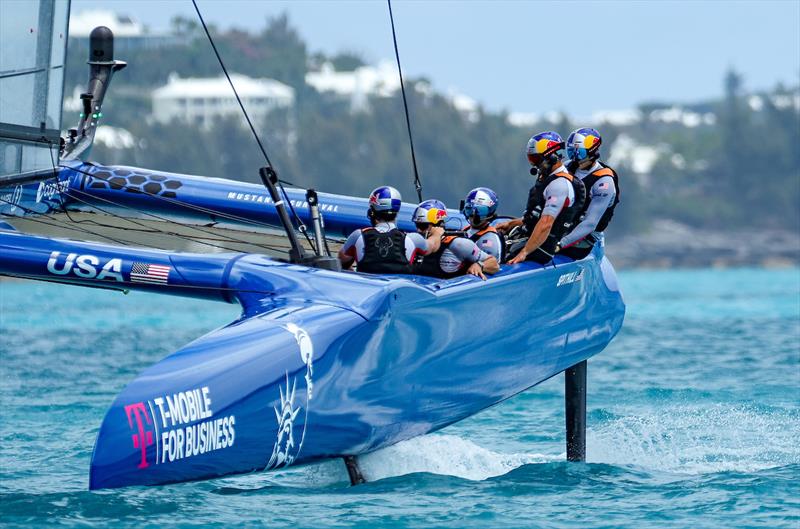 USA SailGP Team helmed by Jimmy Spithill in action on Race Day 1 of Bermuda SailGP presented by Hamilton Princess, Season 3, in Bermuda photo copyright Simon Bruty for SailGP taken at  and featuring the F50 class