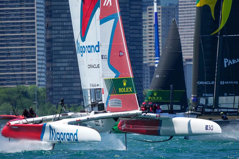 Canada SailGP Team helmed by Phil Robertson - T-Mobile United States Sail Grand Prix, Chicago at Navy Pier, Lake Michigan, Season 3 photo copyright Bob Martin/SailGP taken at Chicago Yacht Club and featuring the F50 class
