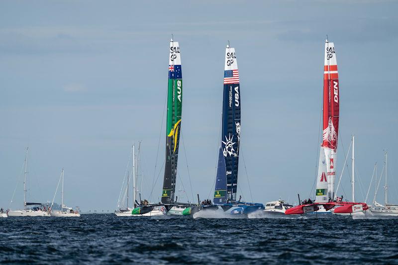 U.S. SailGP Team on Race Day 2 of the ROCKWOOL Denmark Sail Grand Prix in Copenhagen, Denmark photo copyright Martin Keruzore / SailGP taken at  and featuring the F50 class